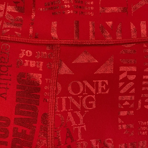 LULULEMON Red Manifesto Wunder Under High Rise Tight 28” Full On Luxtreme size 6 - Picture 9 of 13